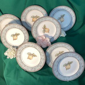 8 - Manorwood Salad Plates Johnson Brothers Fruit and Leaves